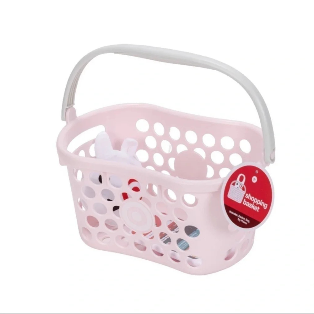 Target Toy Shopping Basket Kids RED & PINK Bullseye